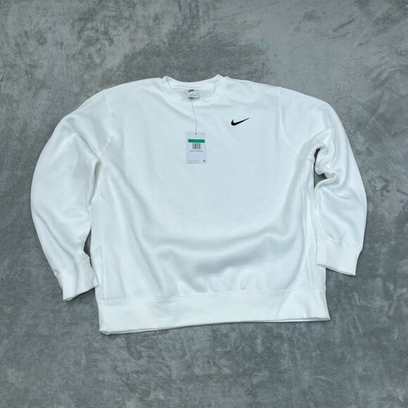 Nike Mens White Crewneck Sweatshirt XL *flaw*  a1124 - Picture 1 of 7